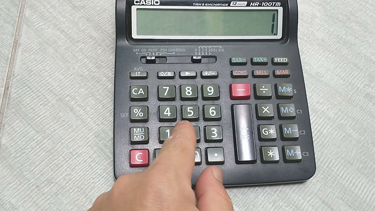 Casio HR-100TM Professional Desktop Calculator, 12-Digit Dual