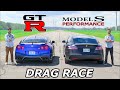 2020 Tesla Model S Performance vs Nissan GT-R // DRAG & ROLL RACE
