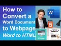 How to Convert a Word Document to Web Page
