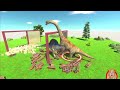 DINOSAURS battle Trex vs Spinosaurus vs Goro vc cow ARBS Animal Revolt Battle Simulator