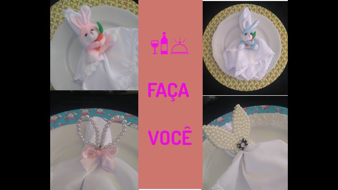 FAÇA VOCÊ 3 PORTA GUARDANAPOS DE PÁSCOA