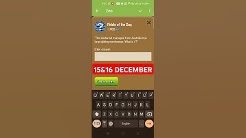 15 & 16 DECEMBER Zoo Riddle of the day answer #zoo #zooriddleoftheday #riddleriddle