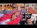 CHECK OFF MY TO-DO LIST WITH ME!! pink hair, room decor, lashes, nails, hygiene, driving, & more!