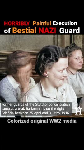 [COLORIZED] DESERVED Brutal EXECUTION of Bestial NAZI Guard - Jenny-Wanda Barkmann #shorts #ww2