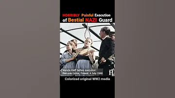 COLORIZED DESERVED Brutal EXECUTION Of Bestial NAZI Guard Jenny Wanda Barkmann Shorts Ww2 