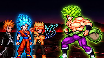 Awesome🤩 | Goku SSGSS (Team Shounen) VS Broly DBS in Jump Force Mugen