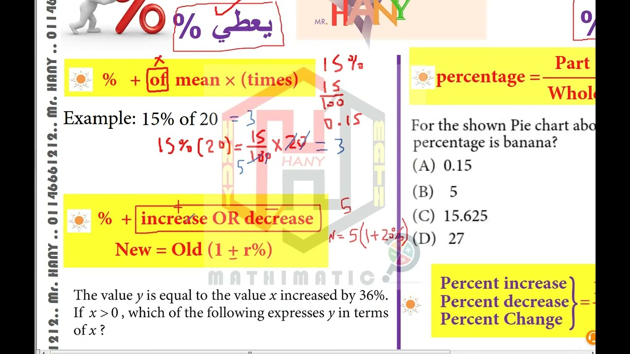 Percent Lesson American diploma By Mr  HANY