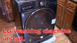 LG Washing machine install. Model #WM4200HBA