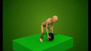 character animation - lifting heavy object 01