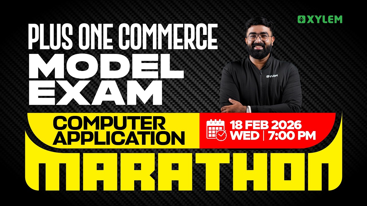 Plus One Commerce Model Exam - Computer Application | MARATHON | Xylem ...