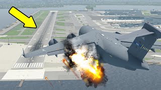 C-17 Too Hot And Exploded Right Before Landing | X-Plane 11
