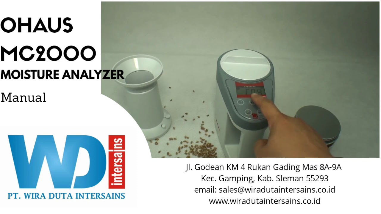 Cara Kerja OHAUS MC2000 Moisture Analyzer Manual YouTube