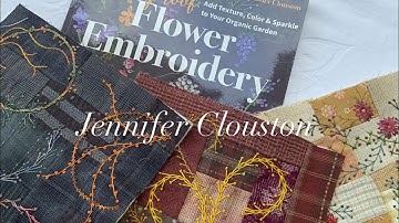 Chain stitch variations with the birds in the garden #embroiderytechnique #embroiderystitches 