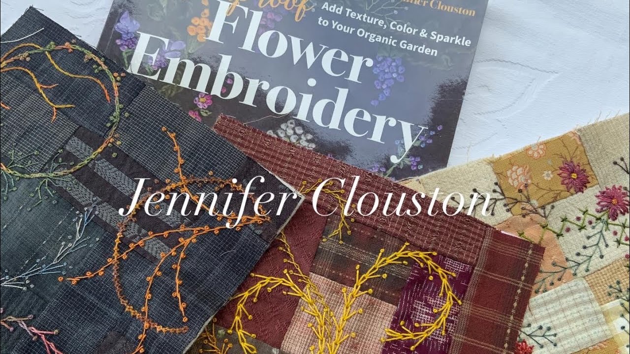 Вариации цепочного стежка с изображением птиц в саду #техникавышивки #вышивальныестежки