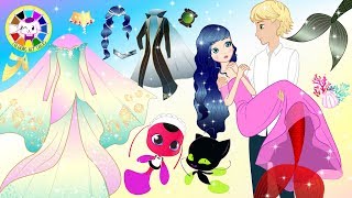 Paper Dolls MIRACULOUS Ladybug and Cat Noir pretend Play Costumes for Mermaid Cartoons & Crafts Paper Dolls MIRACULOUS Ladybug and Cat Noir pretend Play Costumes for Mermaid Cartoons & Crafts
