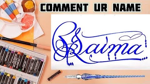 Saima Name Signature Calligraphy Status | How to Draw, Cursive Calligraphy with Cut Marker