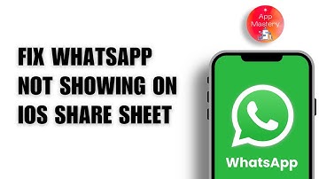 How to Fix WhatsApp Not  Showing on iOS Share Sheet Problem