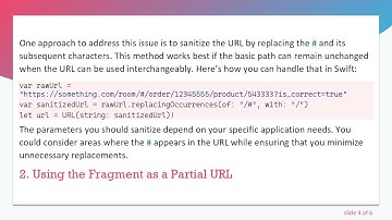 How to Parse URL with #  in Swift