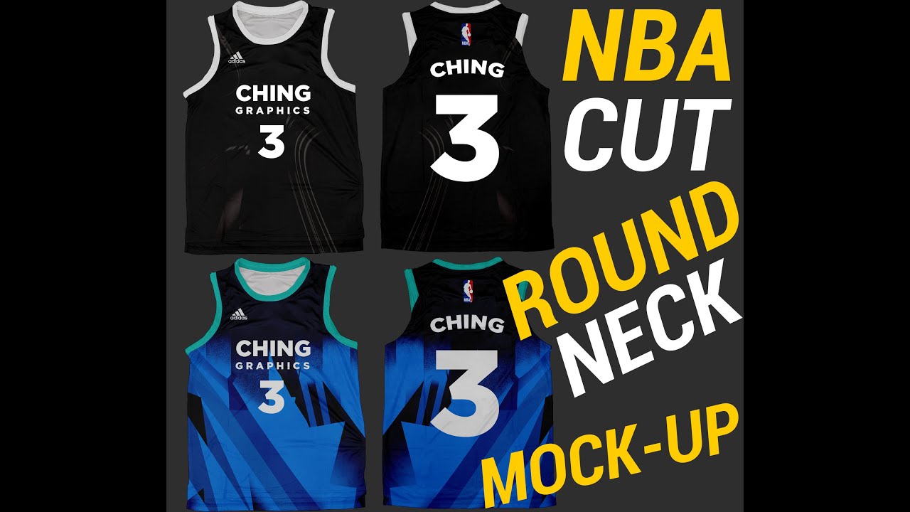 design sublimation basketball jersey with mock up