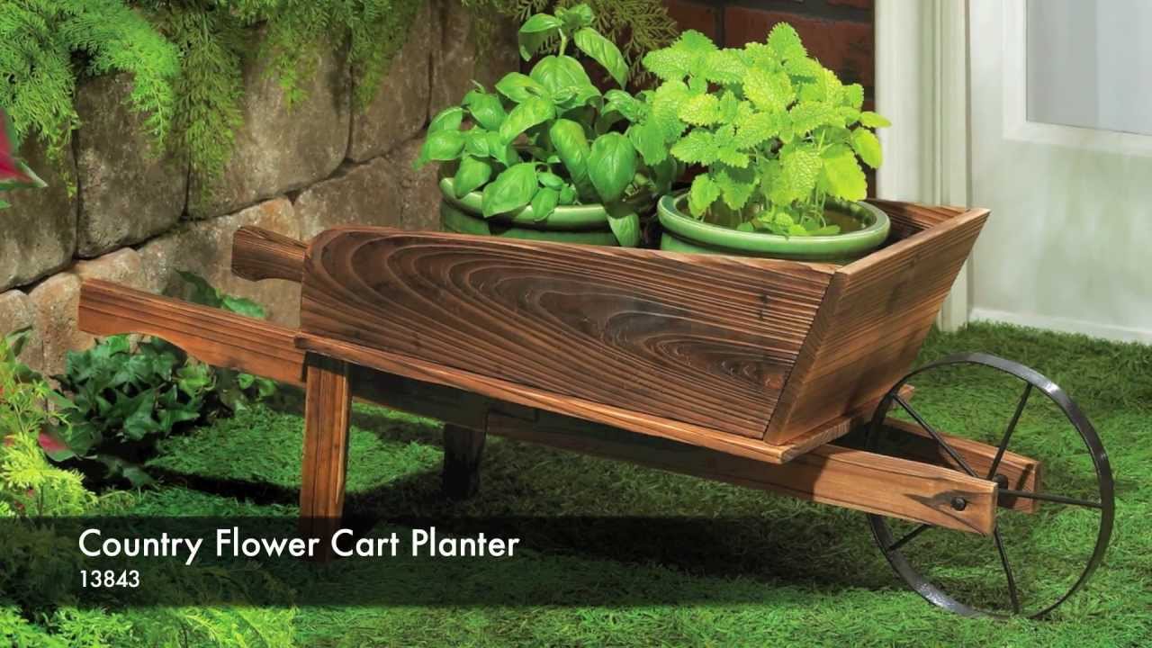13843 Country Flower Cart Planter You