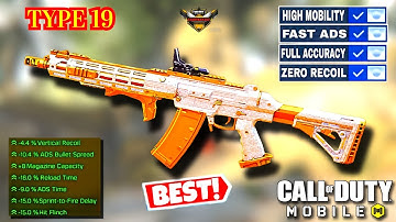 Best TYPE 19 Attachments For COD Mobile // Fast ADS + No RECOIL // Call Of Duty: Mobile #codm