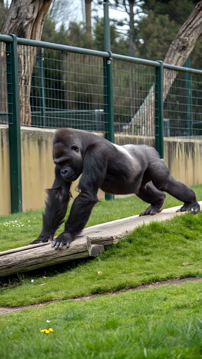 Gorilla Does Push-Ups Like a Bodybuilder 🦍💪 | Insane Strength Caught on Camera!