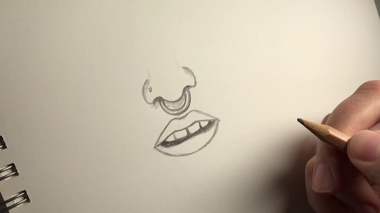 How To Draw Nose Piercing