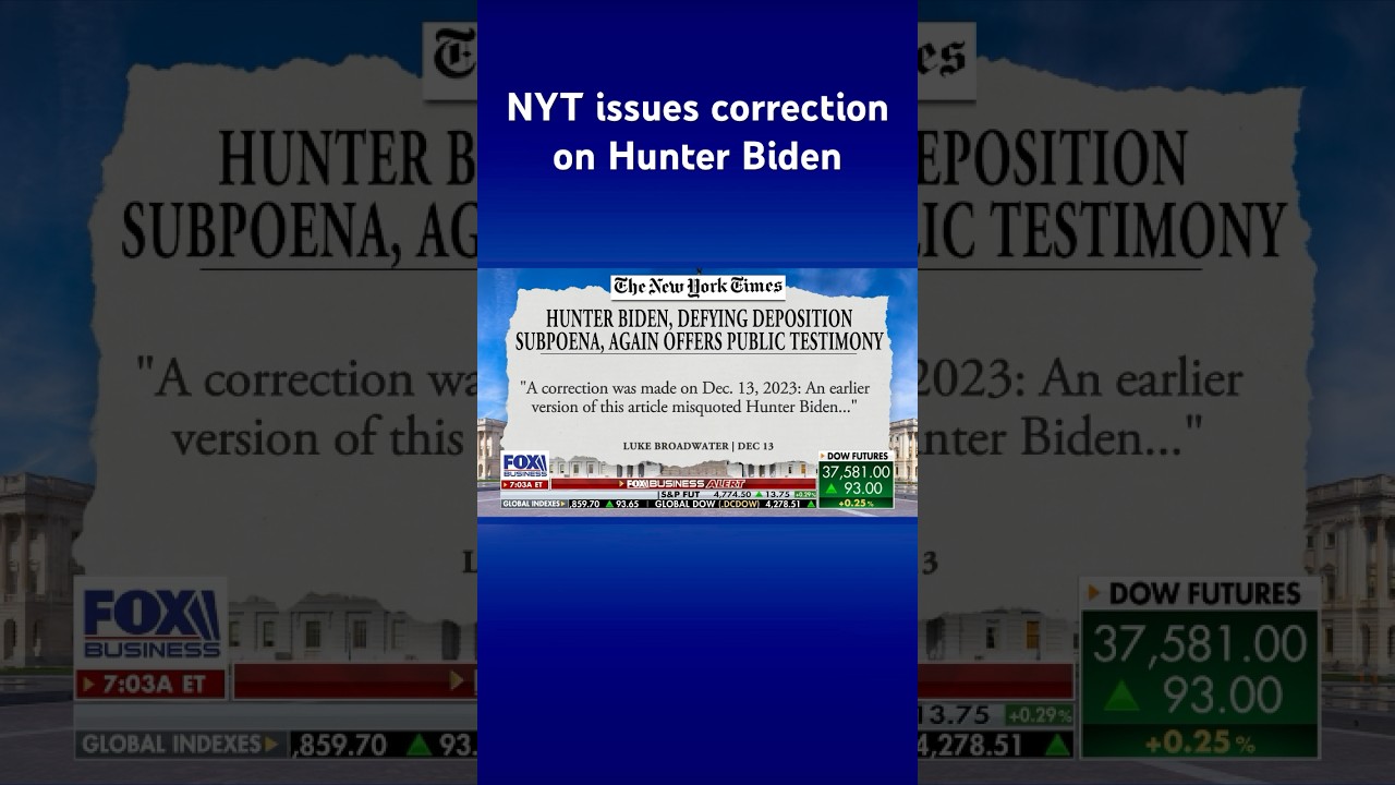 New York Times blasted for omitting key word in Hunter Biden quote #shorts