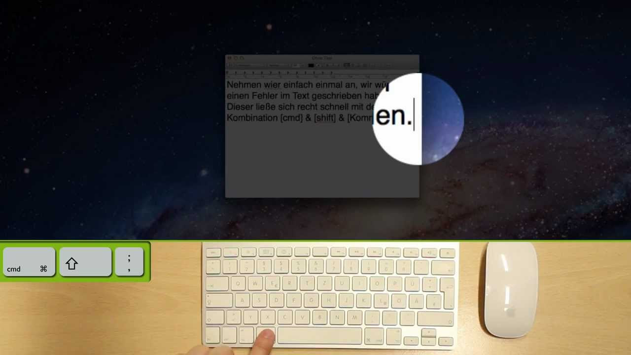  New  Tastenkombinationen am Mac: Rechtschreibung, schnell und einfach