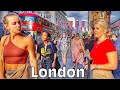 Central London Summer Walk | London Weekend busy Tourists Streets Walk 2022