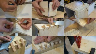 Wooden Corner Joints - Ahşap Köşe Birleştirme Teknikleri - Wood Joint Techniques