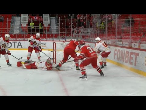 Smith saves with his skate