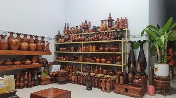 Live 29/10 Thợ gỗ làng nghề bán vài cặp lục bình, bàn ghế, tủ giường, đồ mỹ nghệ làm thủ công