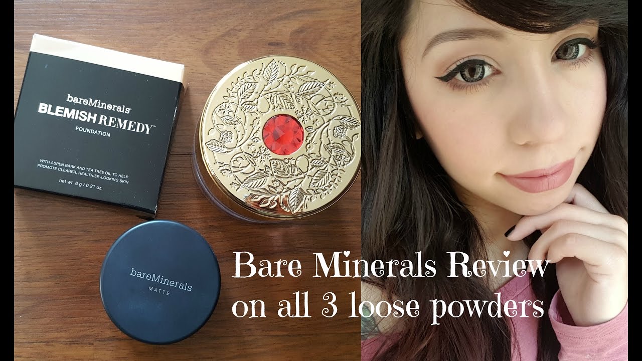 Bare Minerals Review On All 3 Loose Powders On Oily Skin YouTube