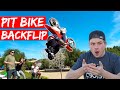 Crazy Pit Bike BACKFLIP!!! Backyard pit bike riding with Tanner Fox
