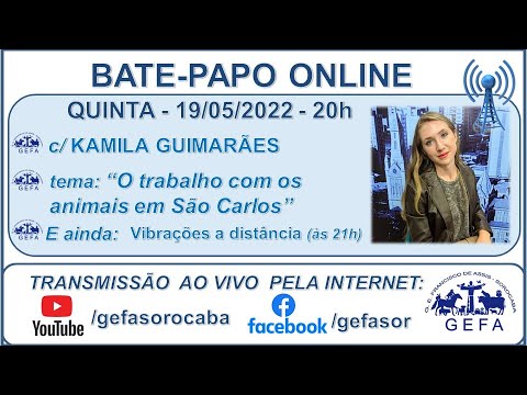Assista: Bate-papo online c/ KAMILA GUIMARÃES (19/05/2022)