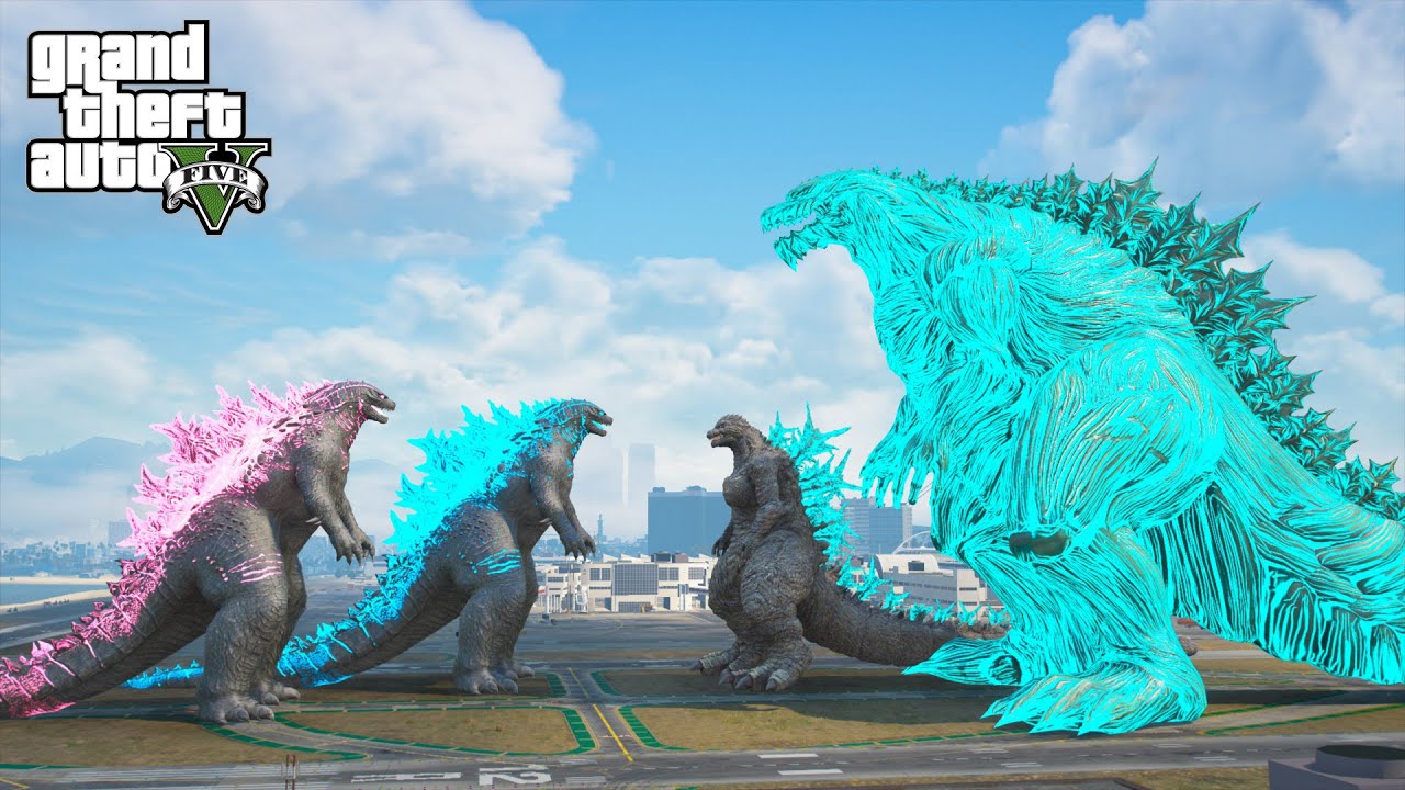 odzilla 2024 vs Godzilla Earth & Godzilla Minus One | GTA 5 Mods Ultimate Battle