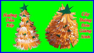 Hướng Dẫn Xếp Cây Thông Noel 🌲🌲🌲 - Christmas Tree 🌲🌲🌲| Quang Anh Gấp Hoa Nghệ Thuật