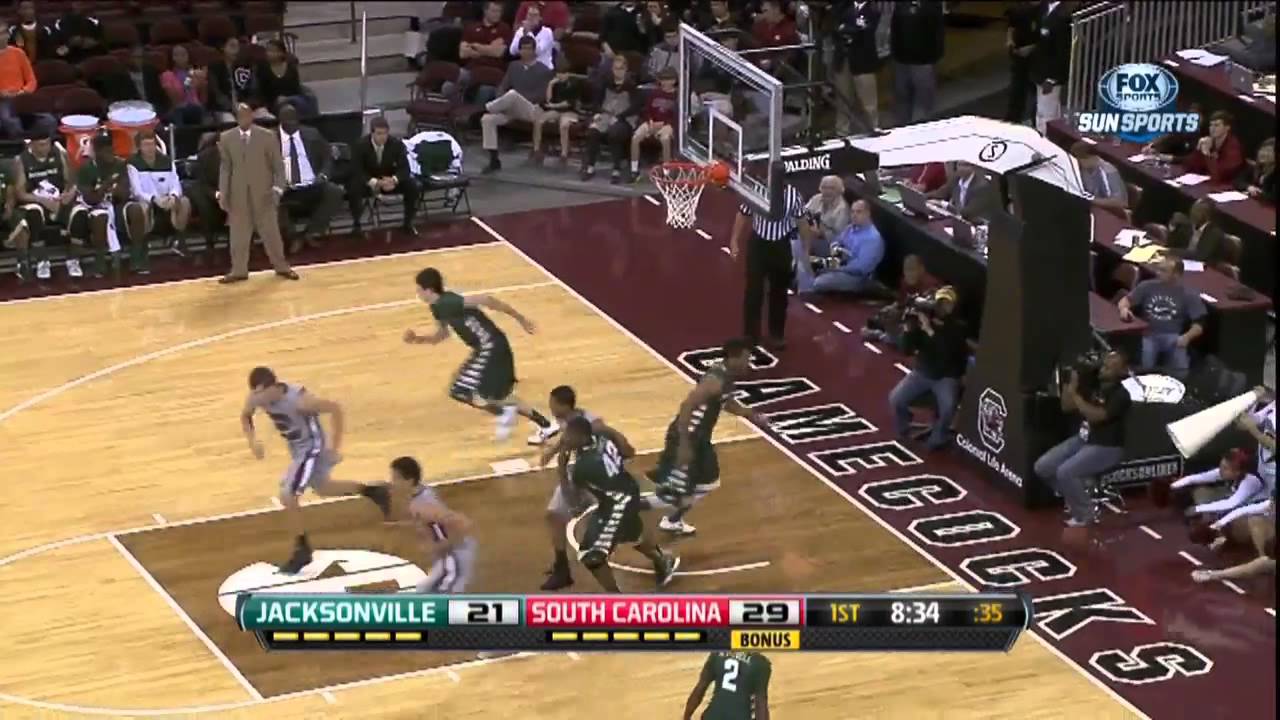 12/07/2012 Jacksonville vs South Carolina Men's Basketball Highlights