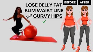 3 Min Stability Ball Ab Workout - Lose Belly Fat, Slim Waist Line = Curvy Hips  - Get Fit With Sher