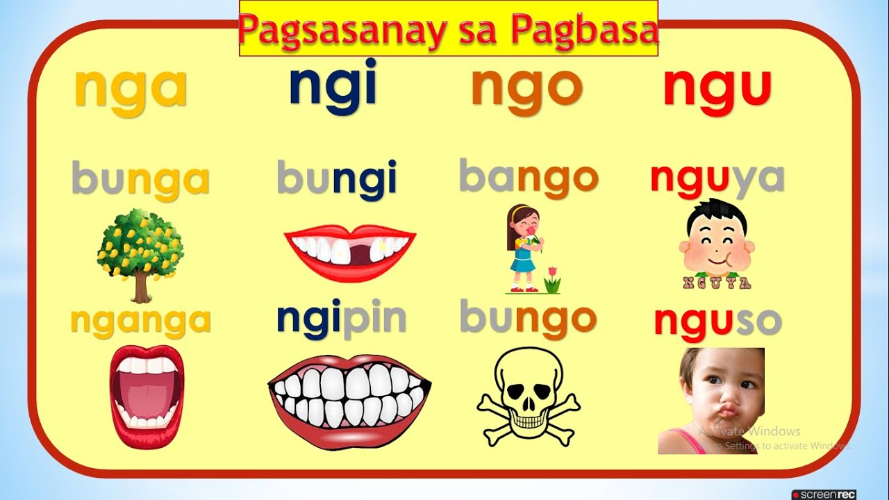 Online Pagsasanay Sa Pagbasa Ng Mga Pantig Part 3 Nangapa Youtube