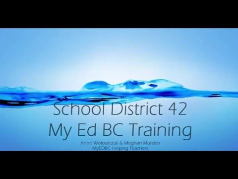 MyEdBC MyClass - Logging in for the first time