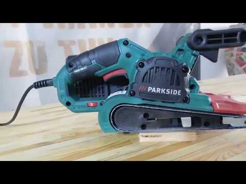 Parkside LIDL Bandschleifer PBSD 600 A1 Unboxing Test - YouTube