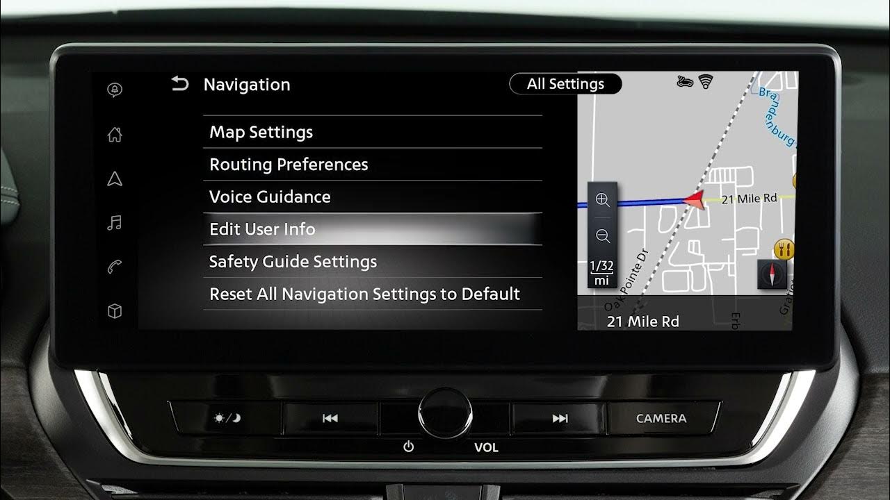 2023 nissan altima navigation settings if so equipped youtube