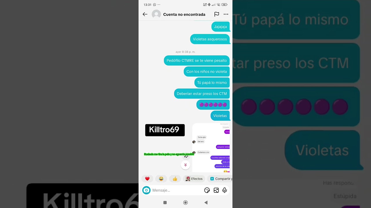 Rusiesin me tira la pela por tiktok y no aguantó presión y me bloqueó paaaa😂