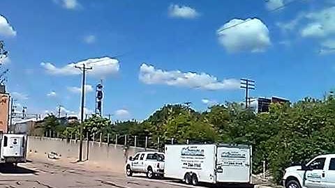 CSX Autorack train with a EMD SD40-3 Trailing