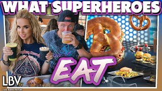 Pym Test Kitchen|We try EVERYTHING on the menu| Food Review & Disney Avengers Food Imagineering DCA