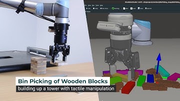 Bin Picking of Wooden Blocks: building up a tower with tactile manipulation
