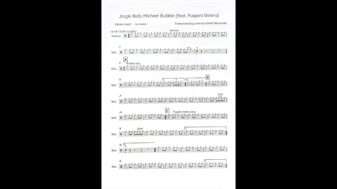 JINGLE BELLS drum transcription Bublè YouTube