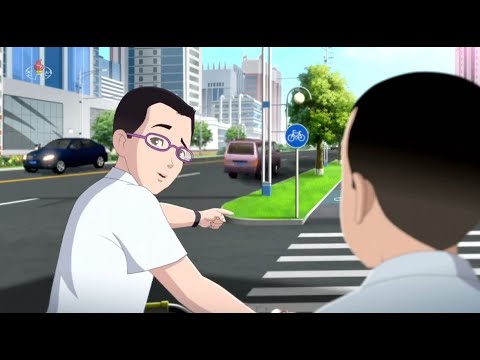 北朝鮮 「漫画映画　交通秩序をしっかり守りましょう (18)　『親近な同伴者』 (교통질서를 잘 지키자요 18, 친근한 길동무)」 KCTV 2021/05/22 日本語字幕付き